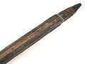 Antike Spitze für eine Stangenwaffe. Holz, etwa 35 x 35mm, auf 59,5cm gekürzt