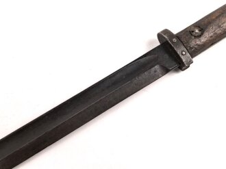 Seitengewehr VZ24 produziert unter deutscher Bestzung bei den Waffenwerken Brno , getragenes Stück, die Griffschalenschrauben original ?