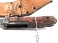 Tschechoslowakei, Bajonett Bodak VZ 1958 in Lederscheide. Gebraucht