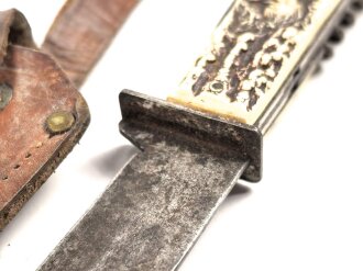 Deutschland nach 1945, jagdliches Messer, wohl für einen Jungen. Ungereinigtes Stück