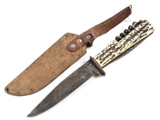 Deutschland nach 1945, jagdliches Messer, wohl für einen Jungen. Ungereinigtes Stück