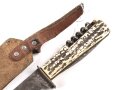 Deutschland nach 1945, jagdliches Messer, wohl für einen Jungen. Ungereinigtes Stück