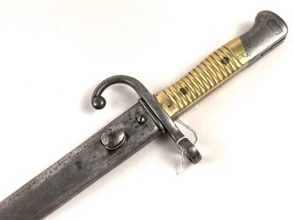 Argentinien, Seitengewehr Modell 1891 mit Messinggriff....