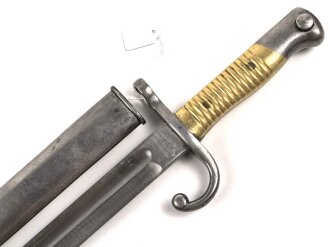 Argentinien, Seitengewehr Modell 1891 mit Messinggriff. Guter Zustand, Nummerngleiches Stück