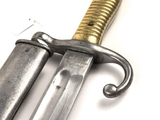 Argentinien, Seitengewehr Modell 1891 mit Messinggriff. Guter Zustand, Nummerngleiches Stück