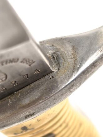 Argentinien, Seitengewehr Modell 1891 mit Messinggriff. Guter Zustand, Nummerngleiches Stück