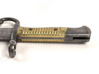 Argentinien, Seitengewehr Modell 1891 mit Messinggriff. Guter Zustand, Nummerngleiches Stück