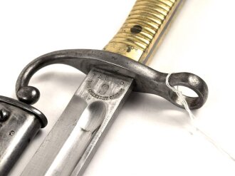 Argentinien, Seitengewehr Modell 1891 mit Messinggriff. Guter Zustand, Nummerngleiches Stück