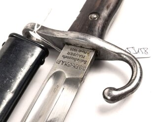 Argentinien, Seitengewehr  Modell 1909, für Mauser Gewehr M 1909 . Guter Zustand, Nummerngleiches Stück