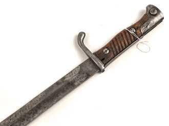 1. Weltkrieg , Seitengewehr Modell 1898 / 05. Bayrische Abnahme von 1915, Hersteller Fichtel & Sachs.