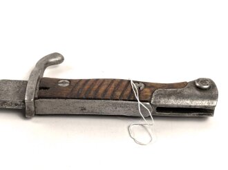 1. Weltkrieg , Seitengewehr Modell 1898 / 05. Bayrische Abnahme von 1915, Hersteller Fichtel & Sachs.