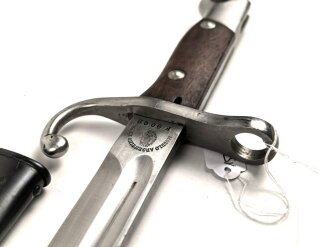 Argentinien, Seitengewehr  Modell 1909, für Mauser Gewehr M 1909 . Guter Zustand, Nummerngleiches Stück