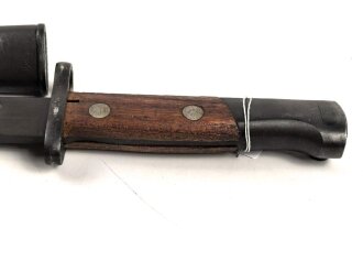 Jugoslawien Seitengewehr Messerbajonett Mauser 24/44, nummerngleiches Stück in gutem Zustand