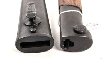 Jugoslawien Seitengewehr Messerbajonett Mauser 24/44, nummerngleiches Stück in gutem Zustand