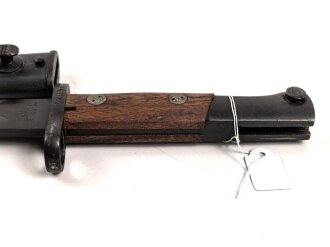 Jugoslawien Seitengewehr Messerbajonett Mauser 24/44, nummerngleiches Stück in gutem Zustand