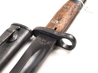 Jugoslawien Seitengewehr Messerbajonett Mauser 24/44, nummerngleiches Stück in gutem Zustand