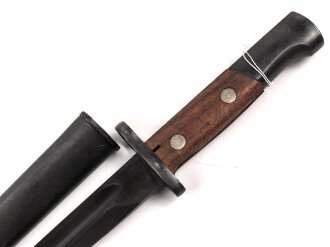 Jugoslawien Seitengewehr Messerbajonett Mauser 24/44, nummerngleiches Stück in gutem Zustand