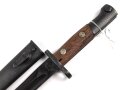 Jugoslawien Seitengewehr Messerbajonett Mauser 24/44, nummerngleiches Stück in gutem Zustand