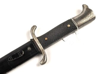 Feuerwehr III.Reich, Extraseitengewehr, nicht aufpflanzbar, Klinge wackelt etwas. Scheide Originallack