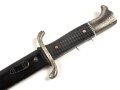Feuerwehr III.Reich, Extraseitengewehr, nicht aufpflanzbar, Klinge wackelt etwas. Scheide Originallack