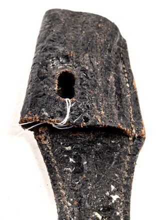 Lackleder Koppelschuh zum Extraseitengewehr KS98 der Wehrmacht.