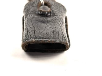 Lackleder Koppelschuh zum Extraseitengewehr KS98 der Wehrmacht.