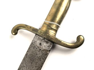 Preussen Kaiserreich, Faschinenmesser Modell 1864 U/M, Kammerstück, Klinge wackelt minimal