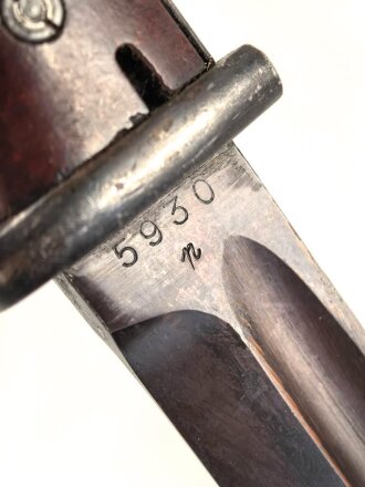 Seitengewehr M84/98 für k98 der Wehrmacht. Gebrauchtes Stück in gutem Gesamtzustand