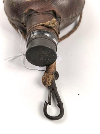 Kaiserreich, Lederummantelte Reservistenflasche eines Angehörigen im Infanterie Regiment 126 Schlettstadt.