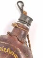 Kaiserreich, Lederummantelte Reservistenflasche eines Angehörigen im Infanterie Regiment 126 Schlettstadt.