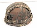 Stahlhelm Bundeswehr mit Flecktarnbezug. Kopfgrösse 57-61, gebraucht