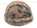 Stahlhelm Bundeswehr mit Flecktarnbezug. Kopfgrösse 57-61, gebraucht