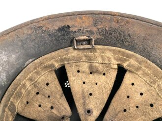 Tschechoslowakei 30iger Jahre, Stahlhelm Feuerwehr. Originallack, ungereinigtes Stück