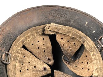 Tschechoslowakei 30iger Jahre, Stahlhelm Feuerwehr. Originallack, ungereinigtes Stück