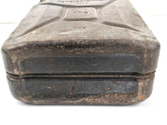 20 Liter Kraftstoff Kanister Wehrmacht, Hersteller rhs, datiert 1944. Leer, Originallack, ungereinigt, KEIN VERSAND NACH ÜBERSEE