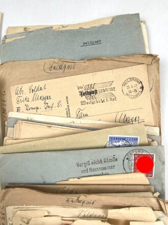 Konvolut Feldpost eines am 15.März 1943 25km...