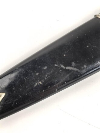 Scheide für einen SS Dienstdolch Modell 1936  " Kettendolch" Eiserne Scheide mit Nickelbeschlägen. Guter Gesamtzustand, ungereinigtes Stück