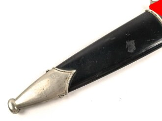 Scheide für einen SS Dienstdolch Modell 1936  " Kettendolch" Eiserne Scheide mit Nickelbeschlägen. Guter Gesamtzustand, ungereinigtes Stück