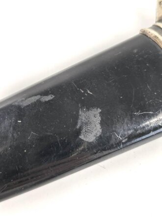 Scheide für einen SS Dienstdolch Modell 1936  " Kettendolch" Eiserne Scheide mit Nickelbeschlägen. Guter Gesamtzustand, ungereinigtes Stück