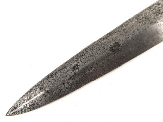 Klinge für einen SS Dienstdolch Modell 1933. Hersteller RZM 1052/38. Verputztes Stück