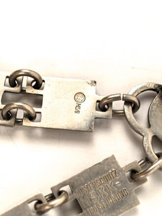 Scheide für einen NSKK Dienstdolch Modell 1936  " Kettendolch" Eiserne Scheide mund Kettenglieder. Guter Gesamtzustand, ungereinigtes Stück vom Hersteller M5/8 Assmann