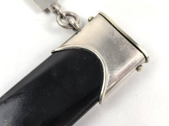 Scheide für einen NSKK Dienstdolch Modell 1936  " Kettendolch" Eiserne Scheide mund Kettenglieder. Guter Gesamtzustand, ungereinigtes Stück vom Hersteller M5/8 Assmann