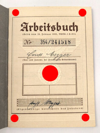 Arbeitsbuch eines Bankangestellten Lehrlings aus...