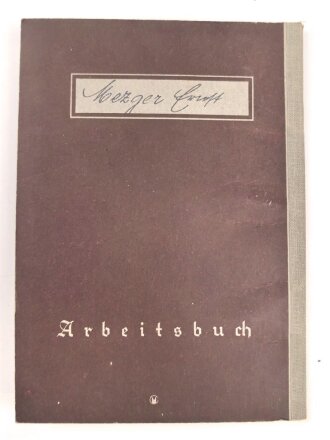 Arbeitsbuch eines Bankangestellten Lehrlings aus Echterdingen, datiert 1938