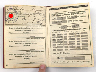 Deutsche Arbeitsfront Mitgliedsbuch eines Angehörigen des Gaus Württbg.-Hohenz., Stuttgart, datiert 1936