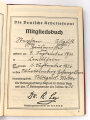 Deutsche Arbeitsfront Mitgliedsbuch eines Angehörigen des Gaus Württbg.-Hohenz., Stuttgart, datiert 1936