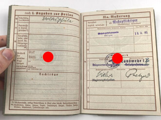 Wehrpaß Heer, ausgestellt 13.9.1940