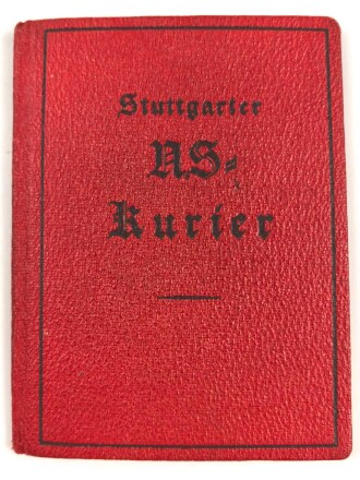 Stuttgarter NS-Kurier "Bezugs-Quittungsbuch" Bezieher set 1934