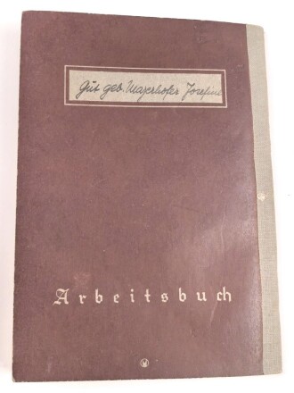 Arbeitsbuch einer Bäuerin aus Riedlings, datiert 1939
