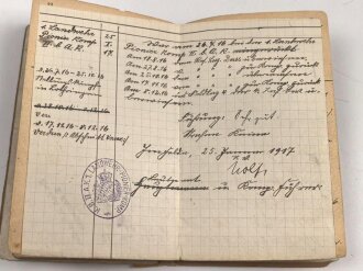 Bayern, Militärpaß für einen 1895 beim Pionier Bataillon 2 eingetretenen Pirmasenser. Im 1. Weltkrieg bei der 1.Landwehr Pionier Kompanie an den Stellungskämpfen in Lothringen teilgenommen.